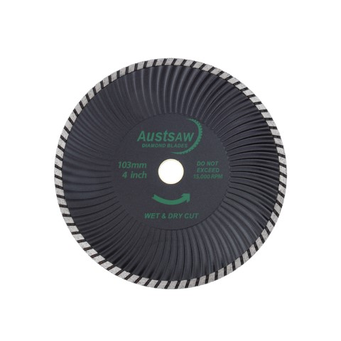 AUSTSAW 103MM( 4IN) DIAMOND BLADE 16MM BORE SUPER TURBO WAVE